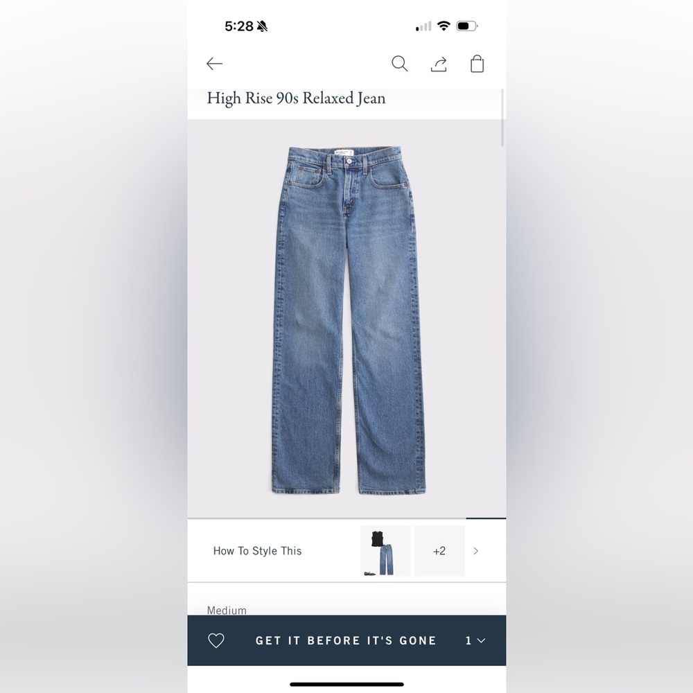 Abercrombie & Fitch High Rise 90s Relaxed Jeans